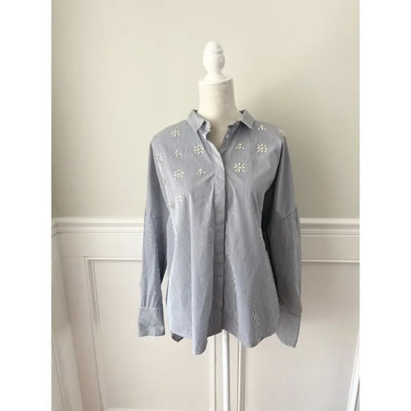 A New Day Striped Embellished Any Day Shirt XXL - Picture 2 of 7